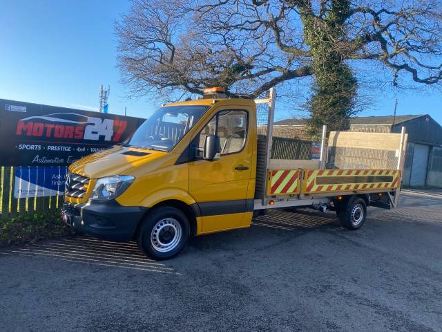Mercedes-Benz Sprinter 2.1 313 CDI 3.5t Chassis Cab WITH TAIL LIFT Dropside Diesel Yellow