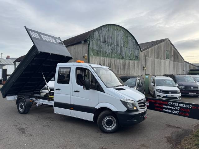 2017 Mercedes-Benz Sprinter 2.1 3.5t CREW CAB!+ULEZ!+TIPPER!+6 SEATER!+1 OWNER!+VALUE!+
