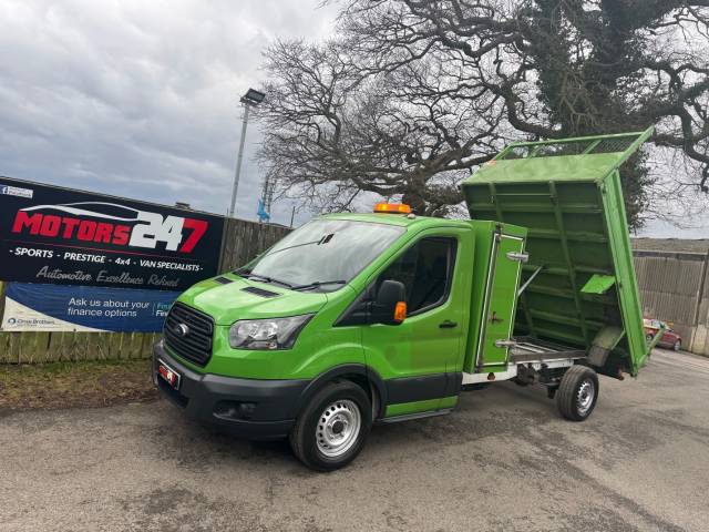Ford Transit 2.0 TDCi 130ps Chassis Cab+TIPPER!+1 OWNER!+JUST 42000 MILES ONLY!+ Tipper Diesel White