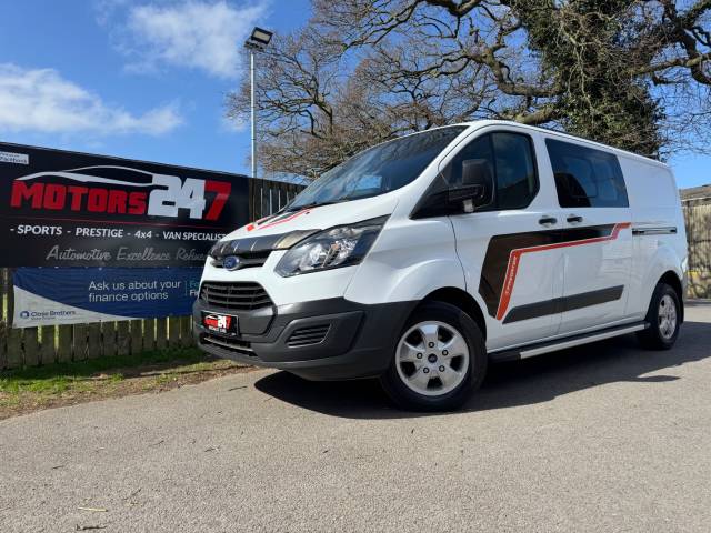 Ford Transit Custom 2.0 TDCi 130ps Low Roof D/Cab Van+6 SEATER!+2 KEYS!+SIDE STEPS!+ALLOYS!+ Panel Van Diesel White