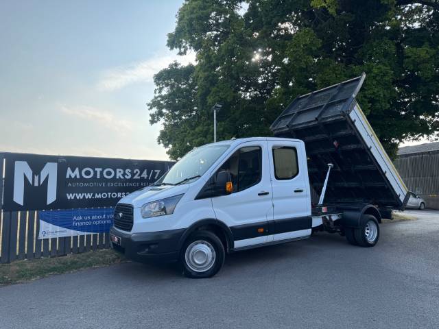 Ford Transit TRANSIT 350 2.0 TDCi 130ps DOUBLE CAB CHASSIS TIPPER!+1 OWNER!+WET BELT JUST DONE!+FSH!+L@@K! Tipper Diesel White